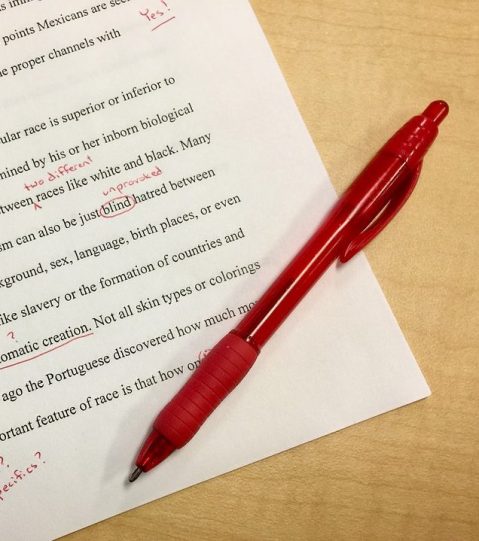 Mistakes School Editing Red Ink Corrections